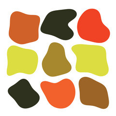 Hand drawn abstract shapes collection