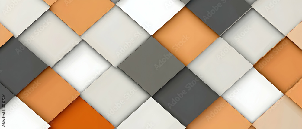 Poster abstract geometric pattern with diagonal squares