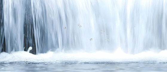Powerful Waterfall Cascading Down Rocks