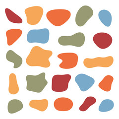 Hand drawn abstract shapes collection