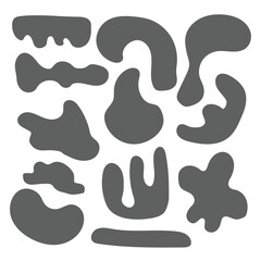 Hand drawn abstract shapes collection