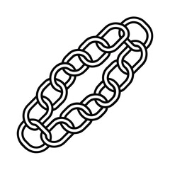 chain vector set element for monogram and badge