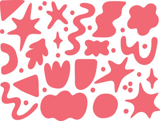 Obraz premium Colorful Hand-Drawn Abstract Doodle Shape. A collection of colorful hand-drawn abstract doodle shapes. These vibrant elements are perfect for creative, modern designs, and artistic illustrations