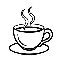  coffee cup with smoke flu on white background