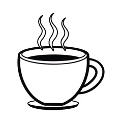  coffee cup with smoke flu on white background