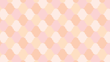 春色のモロッカン柄のシームレス背景。