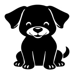 Dog icon design that can be used as a symbol of a pet, animal, living creature, or other editing tool.