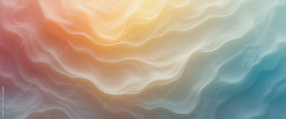 Fototapete dreamy waves of gradient colors: abstract background with soft, smooth texture and flowing shapes fo