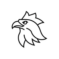 eagle head with crown vector logo