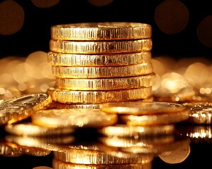 Stack of gold coins