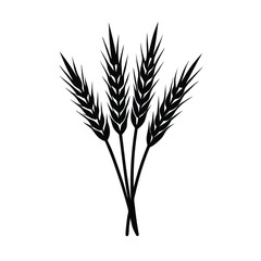 elegant wheat bundle silhouette vectors for farm