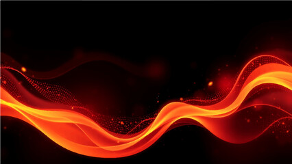 Abstract modern background with flowing particles. Digital future technology concept. vector illustration.