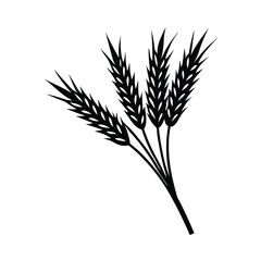 Fototapeta premium elegant wheat bundle silhouette vectors for farm