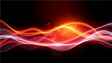 Abstract modern background with flowing particles. Digital future technology concept. vector illustration.