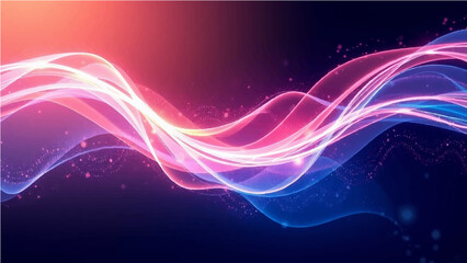 Abstract modern background with flowing particles. Digital future technology concept. vector illustration.