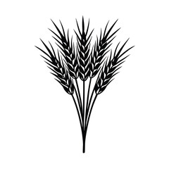 elegant wheat bundle silhouette vectors for farm