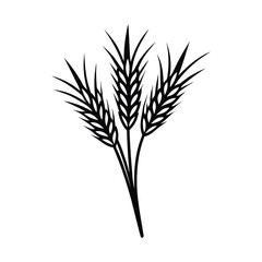 elegant wheat bundle silhouette vectors for farm