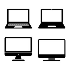 Laptop Computer Icon Set Collection