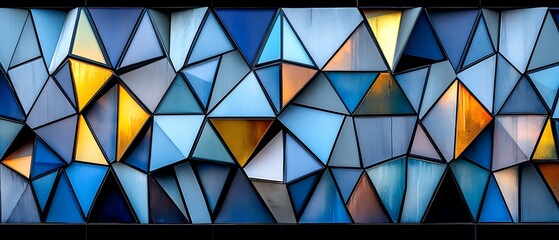 Abstract geometric pattern of triangles (1)