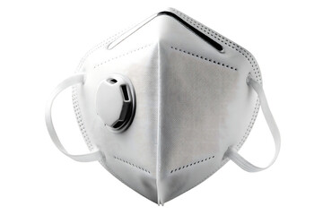 White n95 respirator mask isolated on a white background png ai generated