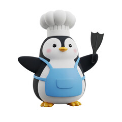funny cartoon chef with a spoon