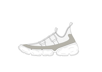 Sneaker illustration, sneaker drawing, adobe illustrator file, vector illustration, vector drawing of sneaker, footwear, fashion design, footwear illustration, fashion illustration, footwear design