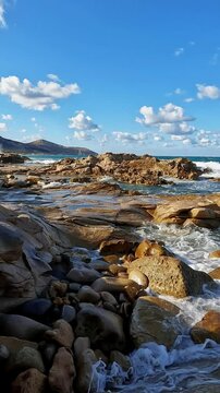 Beautiful seascape view from the north of Tunisia