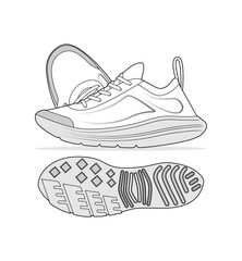 Fashion Sneaker Illustration, Footwear Design, Fashion Design, Adobe Illustration Vector, Graphic Illustration, Fashion Footwear cad
