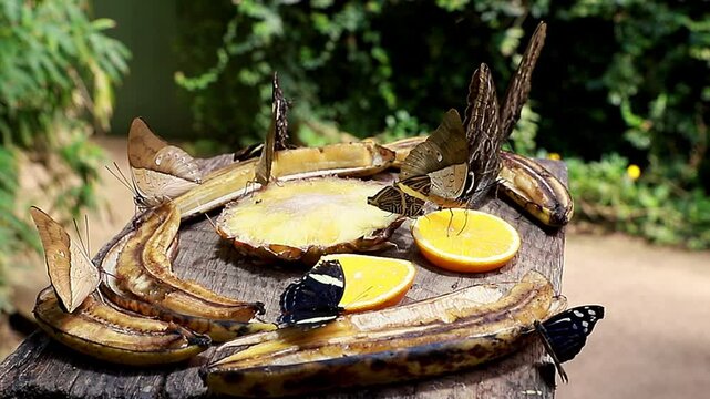 Butterflies eat fruits, insects have lunch