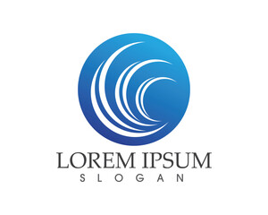 Waves beach logo and symbols template icons app