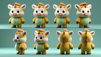 3D Furry Cartoon Mascot Model Showcase