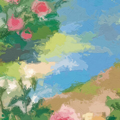 Various oil paintings, flowers, cats, dogs, fish, roses, peonies, flowers, landscapes, cranes, beautiful scenery