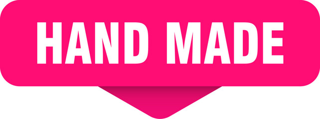 hand made sticker. hand made sign on transparent background