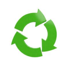 recycle symbol isolated on white