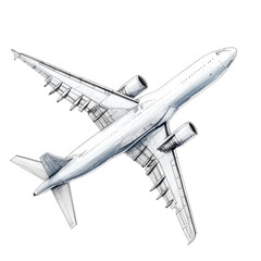 airplane isolated on white background