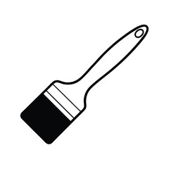silhouette paint brush icon for painting
