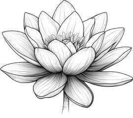 lotus sketch drawing 