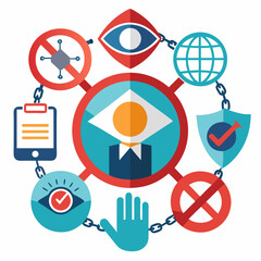 Anti-Human Trafficking Awareness Vector Set &ndash; Stop Exploitation Icons and Freedom Concepts