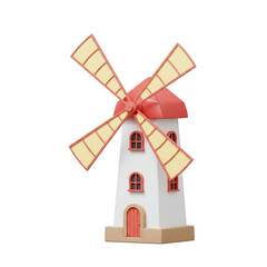 windmill on white background