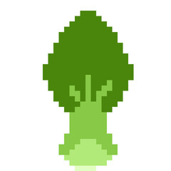 Pixel Art of Bok Choy Vegetable