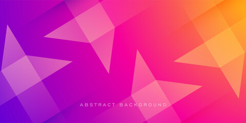 Abstract background geometric gradient orange, pink,  and purple concept design. Overlap triangle shapes pattern element. Eps10 vector