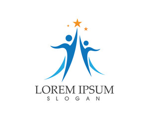 people care success health life logo template icons