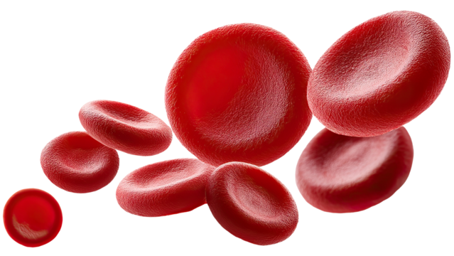Red Blood Cells Close-Up on White Background – Medical and Scientific Concept