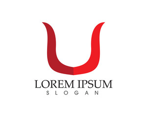 Obraz premium Magic trident logo and symbols template vector