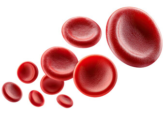 Red Blood Cells Close-Up on White Background &ndash; Medical and Scientific Concept