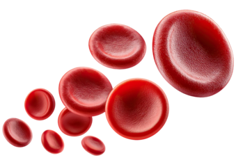 Red Blood Cells Close-Up on White Background – Medical and Scientific Concept
