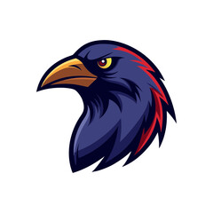 Obraz premium crow head icon smooth side vector