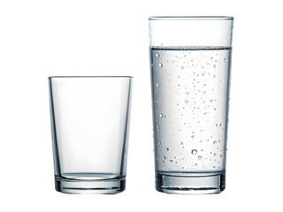 empty water glass on white background white background 73672115 1