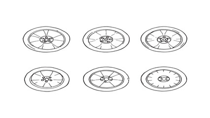 Wheel Icon Modern Minimalist Style Design
