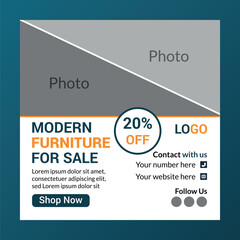 Modern furniture for sale social media post design